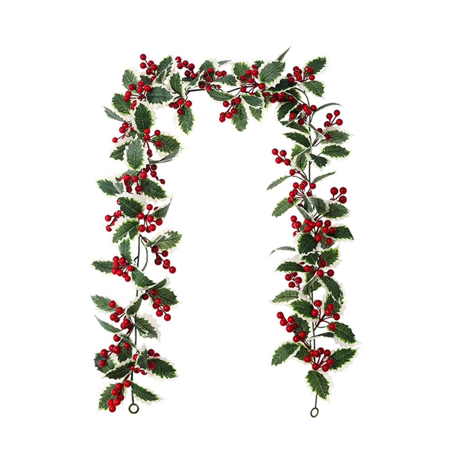 

Рождественские большие красные рождественские искусственные листья украшения окна двери настенные украшения One Size красный