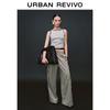 UR Women's Multi-Pocket High-Waist Wide-Leg Workwear Trousers