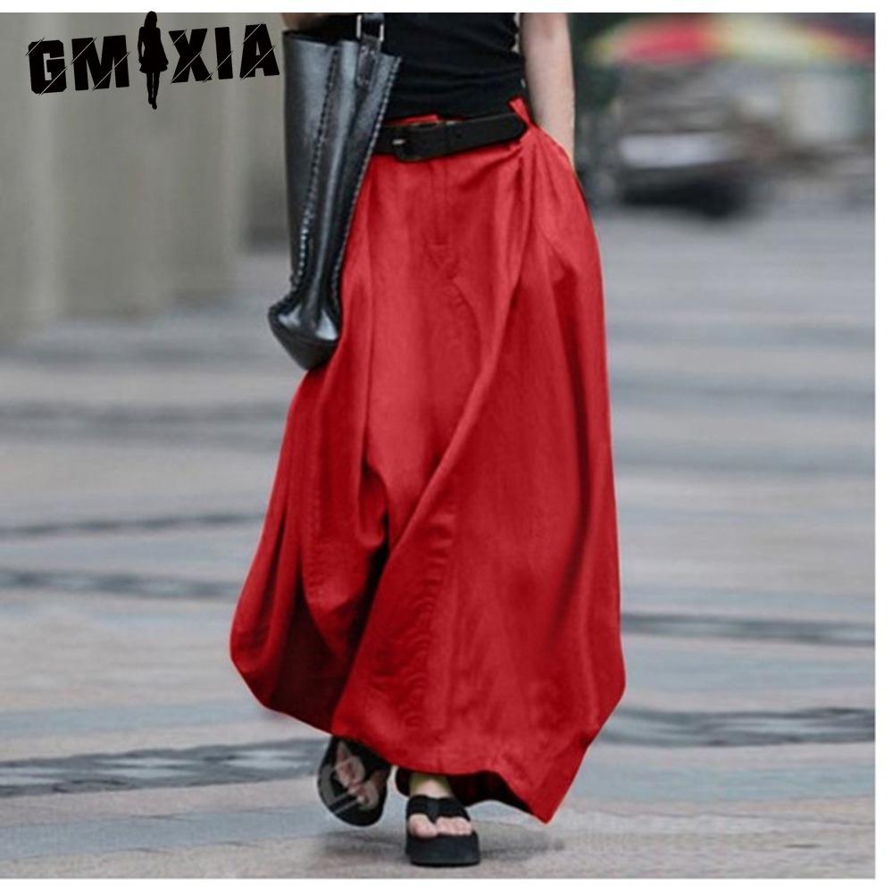 

GMXIA Женская Модная Повседневная Однотонная Юбка с Принтом на Лето Весну XXXXXL красный