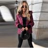 Tendenza Moda Autunno Inverno Nuova Griglia a Pressione a Forma di Diamante Giacca Calda Imbottita in Cotone Larga con Cappuccio