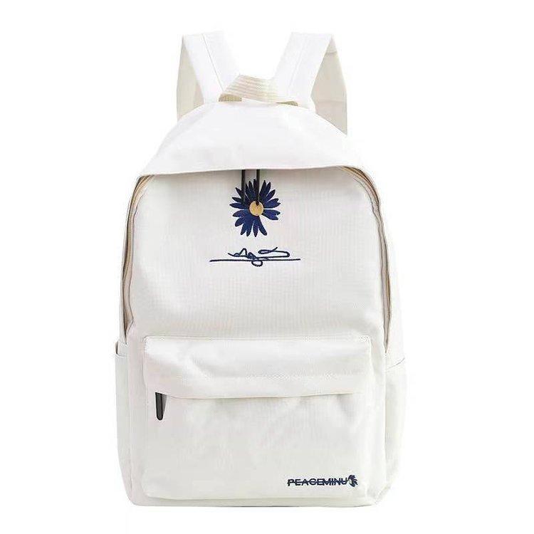 Schoolbag1011 New Student Schoolbag Korean Version Small Daisy Backpack Fresh Large Capacity Korean Travel Backpack Night Market