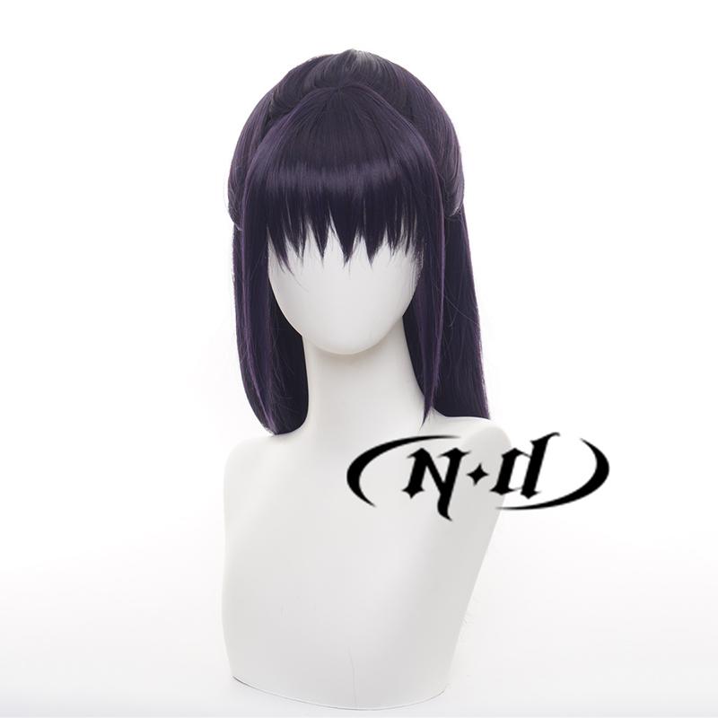 Perruques Cosplay ND Jujutsu Kaisen Utahime Iori Cheveux Violet Noir Anime Cosplay pour Comic Con Coser Synthétique Résistant à la Chaleur One Size&Jujutsu Kaisen white