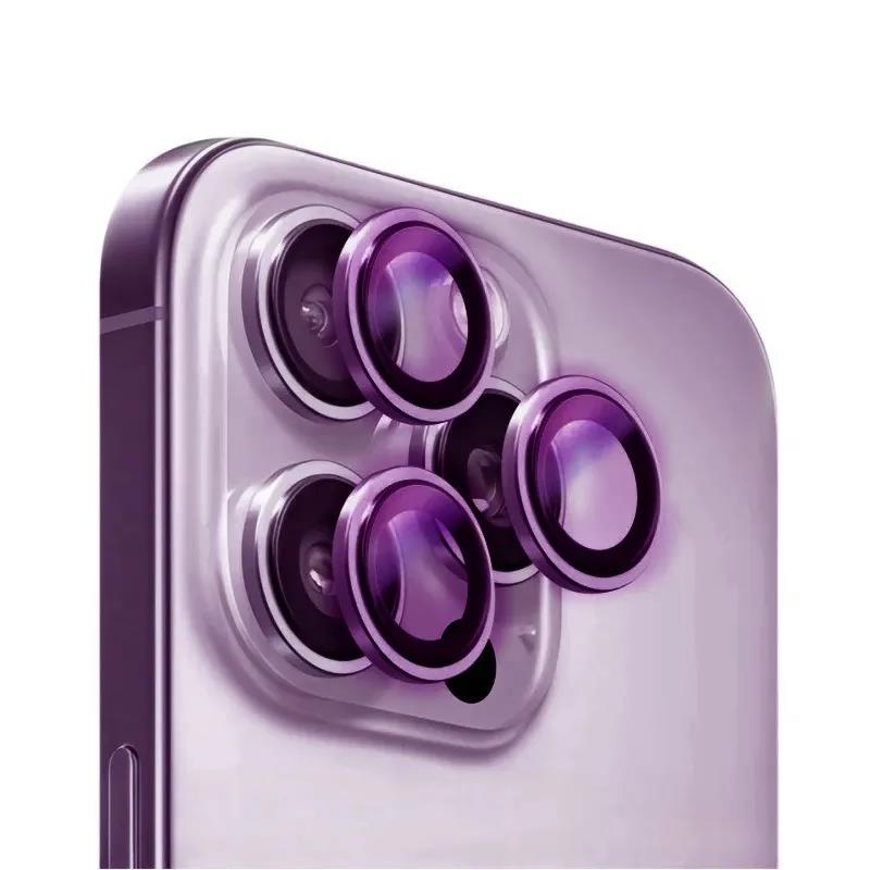 1-3Pcs Metal Camera Protector For 17 Pro Max 17 Air 14 15 16 Pro Max Plus Alloy Ring With Tempered Glass Back Lens Cover Cap 4