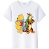 Woman Y2K Tshirt Kawaii Clothes Tops Disney Cartoon Winnie The Pooh Tigger Graphic T-shirt Summer Ladies Blouses Men White Tees
