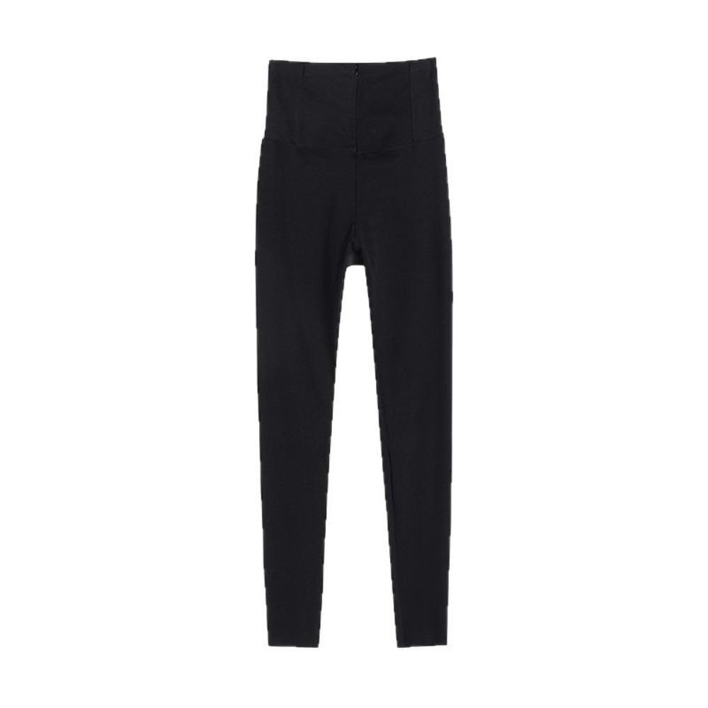 Women Zipper Tummy Control Shark Pants, Fleece Lined High Waist Butt Lifting Skinny Leggings for Autumn Winter Outdoor Wear