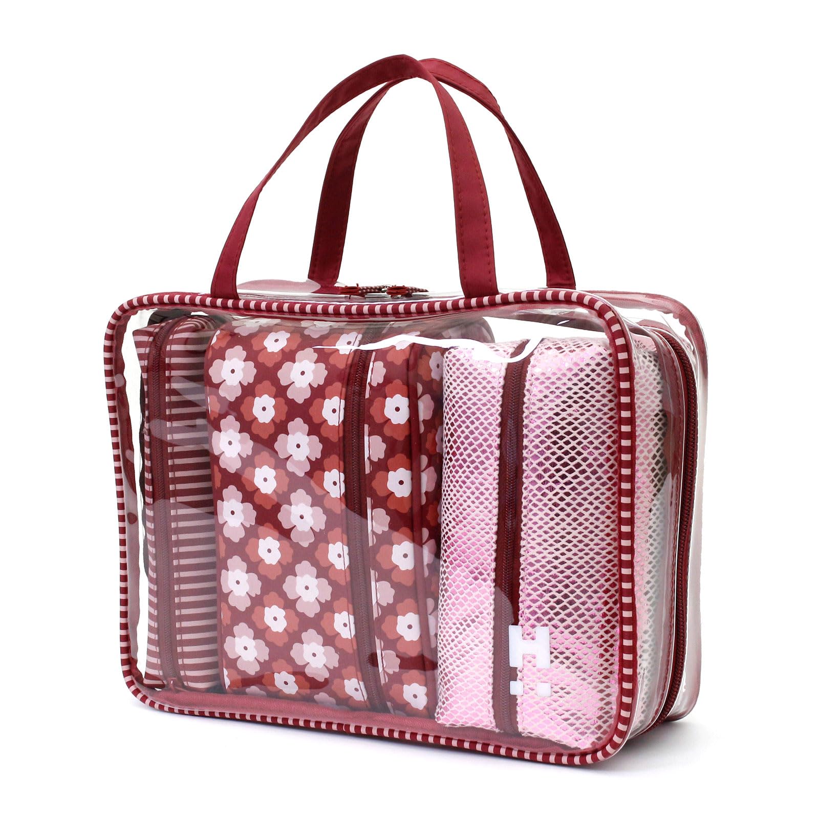 

Hapitas Plus Travel Pouch 7122 [Sifre] Set, Rectangular, Red,