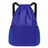 Water-Resistant Foldable Large Capacity Drawstring Sports Backpack with Logo Print for Fitness and Basketball