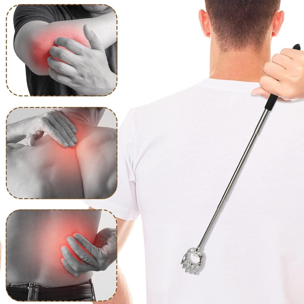 Bear Claw Shaped Extendable Metal Retractable Telescopic Handle Back Scratcher Stocking Stuffers for Men Women Back Massager