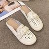 Soft bottom bag head half slippers hollowed out spring and summer new retro casual lazy cool slippers