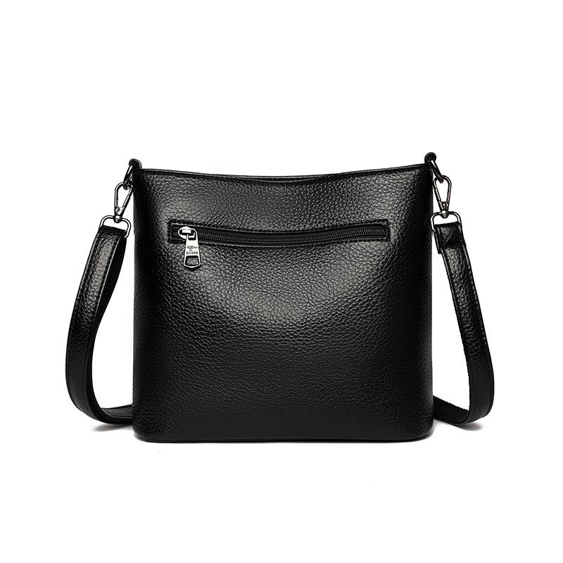 Multi Functional Casual Crossbody Bag PU Soft Leather Retro Crossbody Bag Women's Shoulder Bag Simple Casual Bag