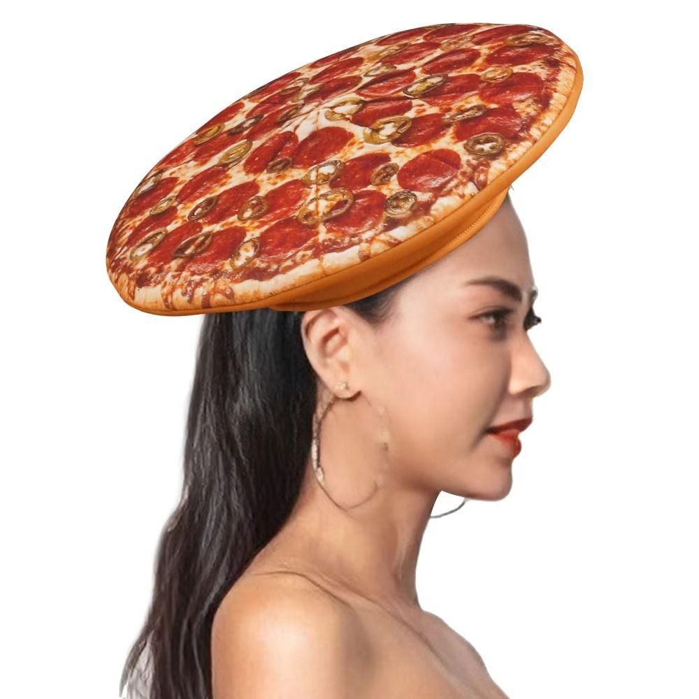 Food Shape Halloween Cap Fun Cosplay Costume 2024 Pizza Hat  Halloween
