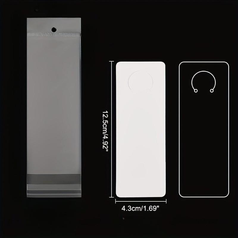 500/1000pcs White Display Cards for Showcasing Keychain Jewelry Earring Necklace Display Cards Jewelry Making Packaging Supplies