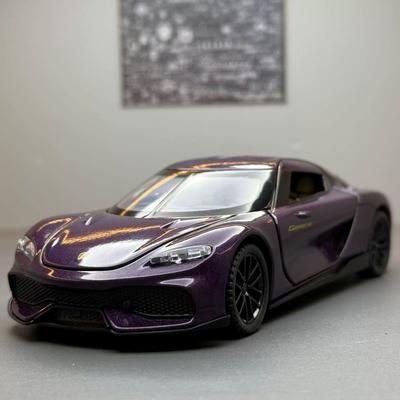 1:32 Gemera GT Alloy Car Model, Simulated Sound and Light Children's Toy Car Ornaments To Collect Boys' Birthday Gifts