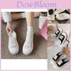 Stylish Beige And Black Breathable Mesh Slip-on Mules For Women With Thick Sole