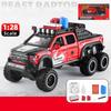 La scară 1/28 Ford Raptor F150 6X6 Pickup Truck Model de mașină de jucărie turnată sub presiune, Vehicul de jucărie cu sunet și lumină pentru copii mici, colecție de cadouri