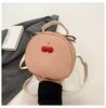 Women Fashion Lychee Pattern Handbag 2025 New Small Round Shoulder Bag Simple Casual Mini Crossbody Backpack