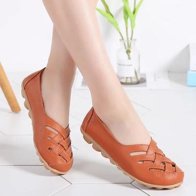 Fashion Women Shoes Summer Slip On Leather Casual Shoes Woman Loafers Women's Ballet Flats Women Moccasins Flat Shoes Female