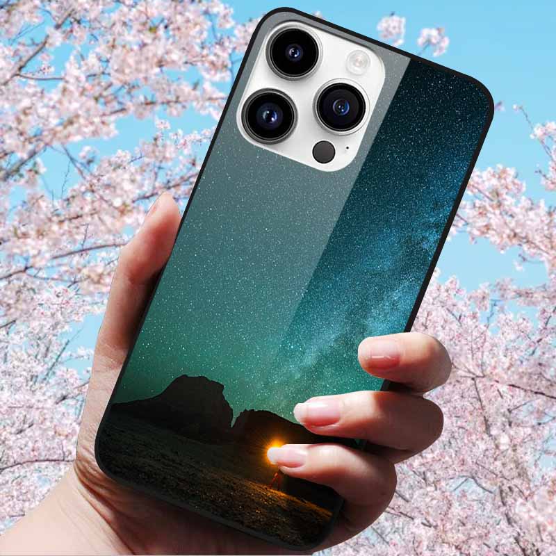 For iPhone 16 Pro Max Case Tempered Glass Hard Fashion Cover Soft Bumper for iPhone 16 Pro Phone Shell Capa iPhone 16 Plus Cases