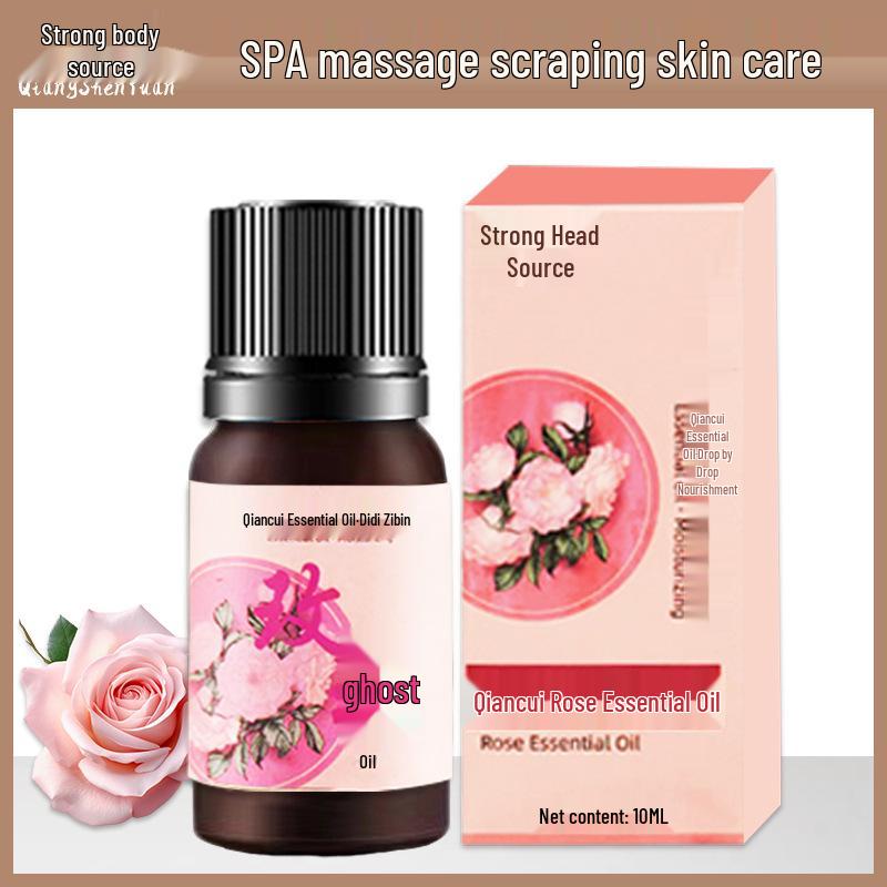 Rose Essential Oil for Full Body Strengthening and Meridian Clearing Massage, No-Rinse, Ideal for Back, Shoulder, and Neck Gua Sha.