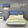 Minimalist Upholstered Bed with LED-Integrated Headboard, 140x200 cm, Grey, Low-Profile Non-Storage Base (Without Gas Lift), Mattress Not Included.