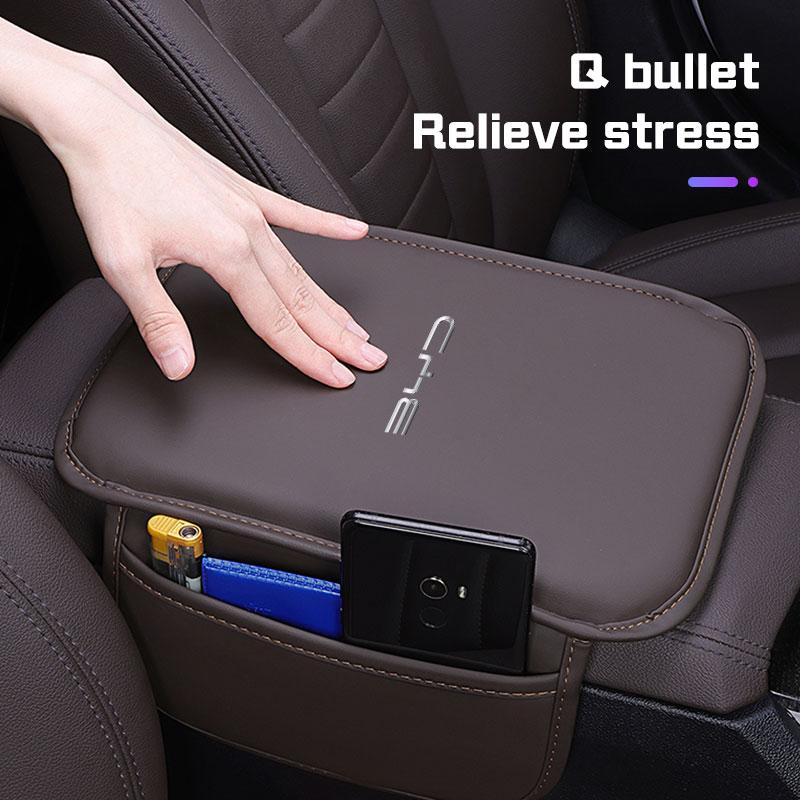 Car Center Console Armrest Pad Leather Protector for BYD Song Plus Yuan Pro Tang EV F0 F3 Seal U DMi Han Qin Dolphin All Models