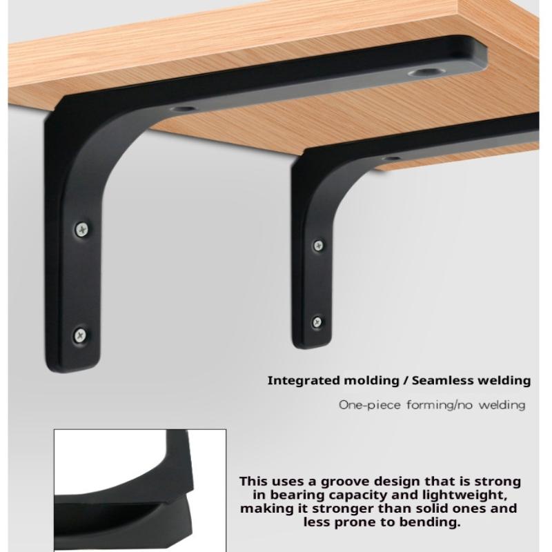 1PC Angle Brackets Industrial Floating L Shelf Bracket Thick Heavy Duty Wall Mounted Shelf