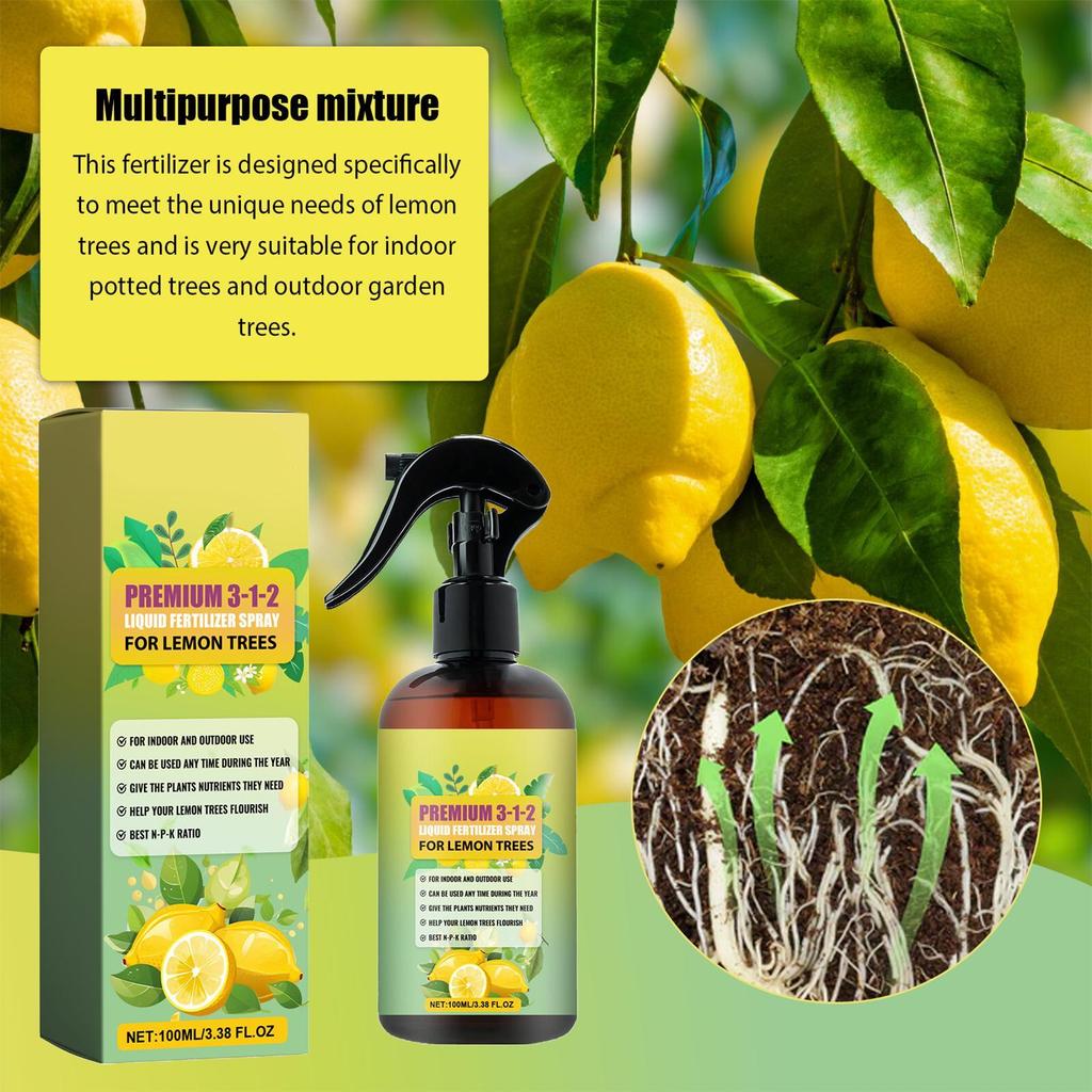 Plant Fertilizer Spray Liquid Fertilizer Concentrated Growth Spray Lemon Tree Spray Fertilizer Mist for Healthy Leaves and Root