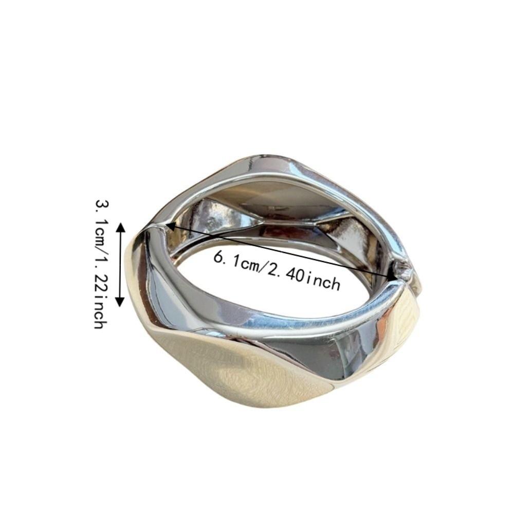 Vintage Style Wide Bracelet Colorful Smudging Geometric Bangles Acrylic Wristband Fashion Jewelry