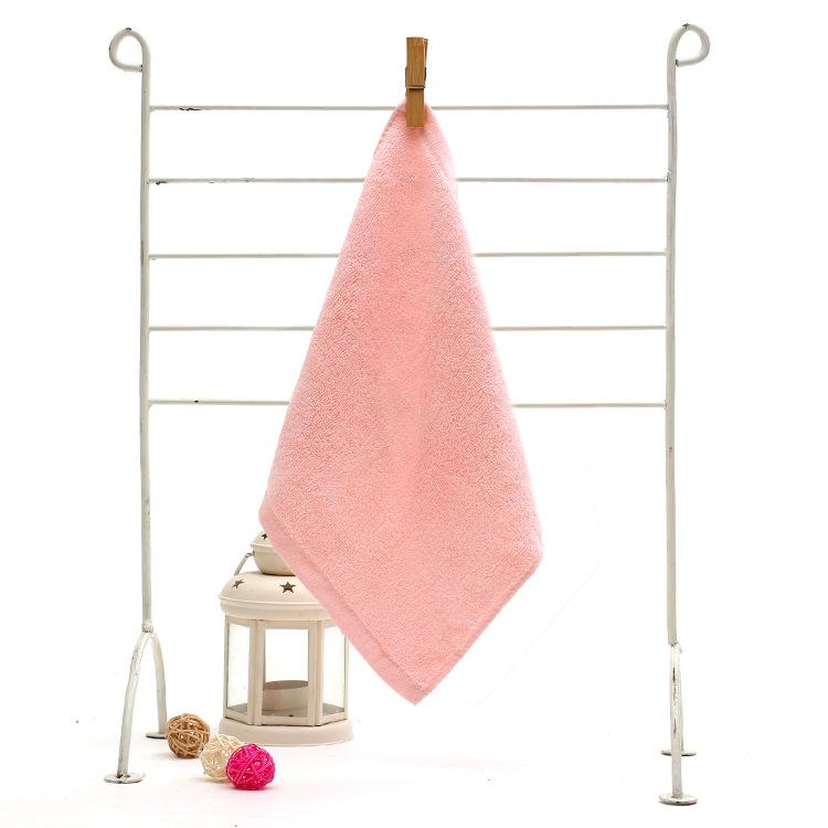 Bamboo Fiber Small 25x25 cm Absorbent Towel for Kids - Plain Color Handkerchief/Bib