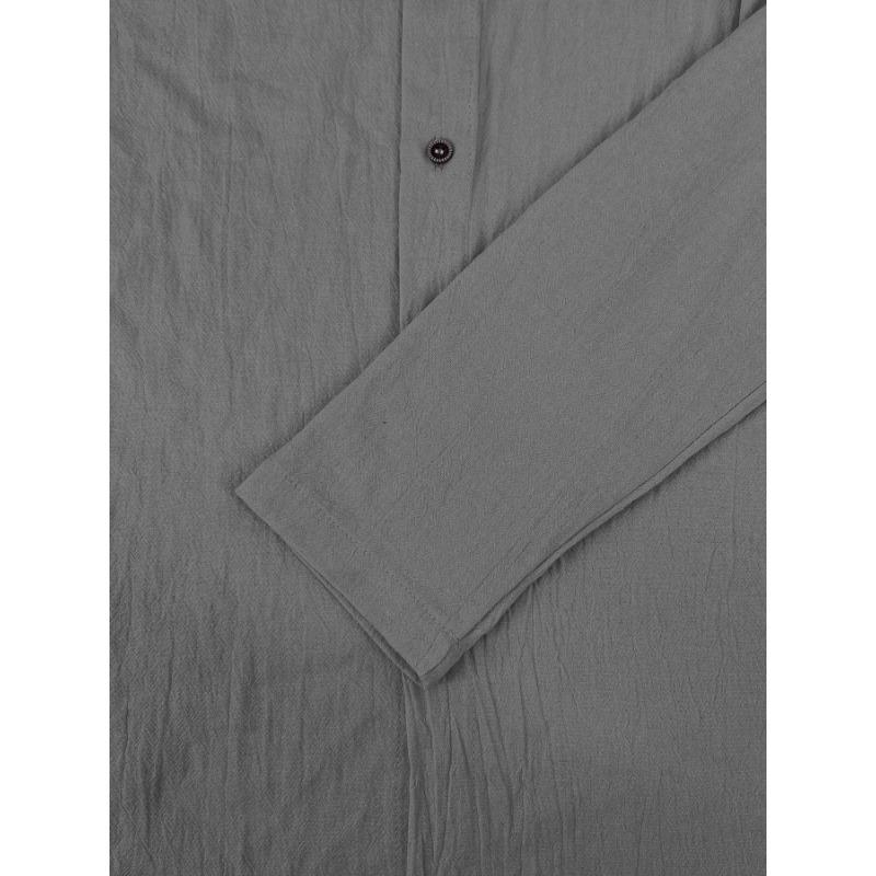 Spring and Summer Casual Long Sleeved Top Solid Color Cotton and Linen Men's Hoodies & Sweatshirts