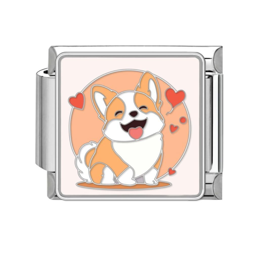 

Cute Animal Series Charm Italian Links Fit 9mm Bracelet Stainless Steel Charm Bracelet Link Colorful Module Bracelet Accessories