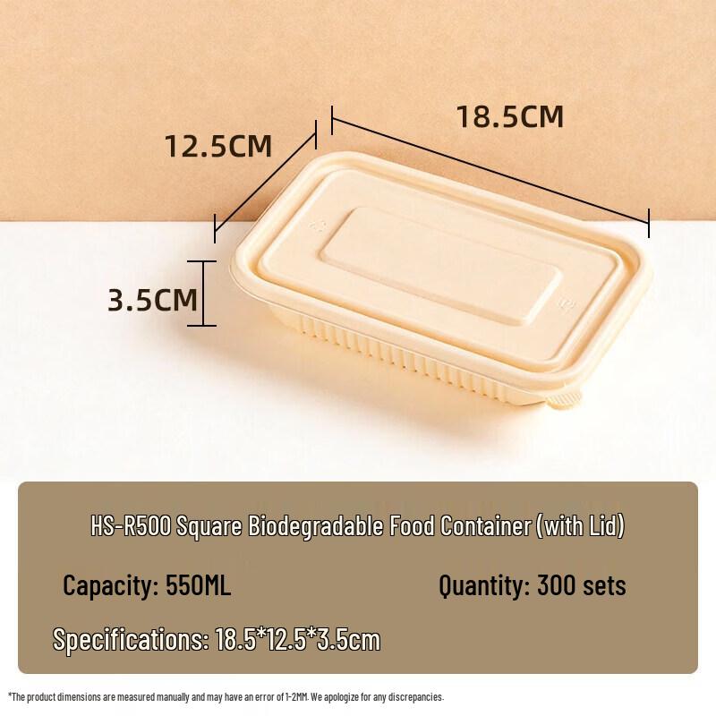 

Biodegradable Corn Starch Disposable Lunch Container with Lid