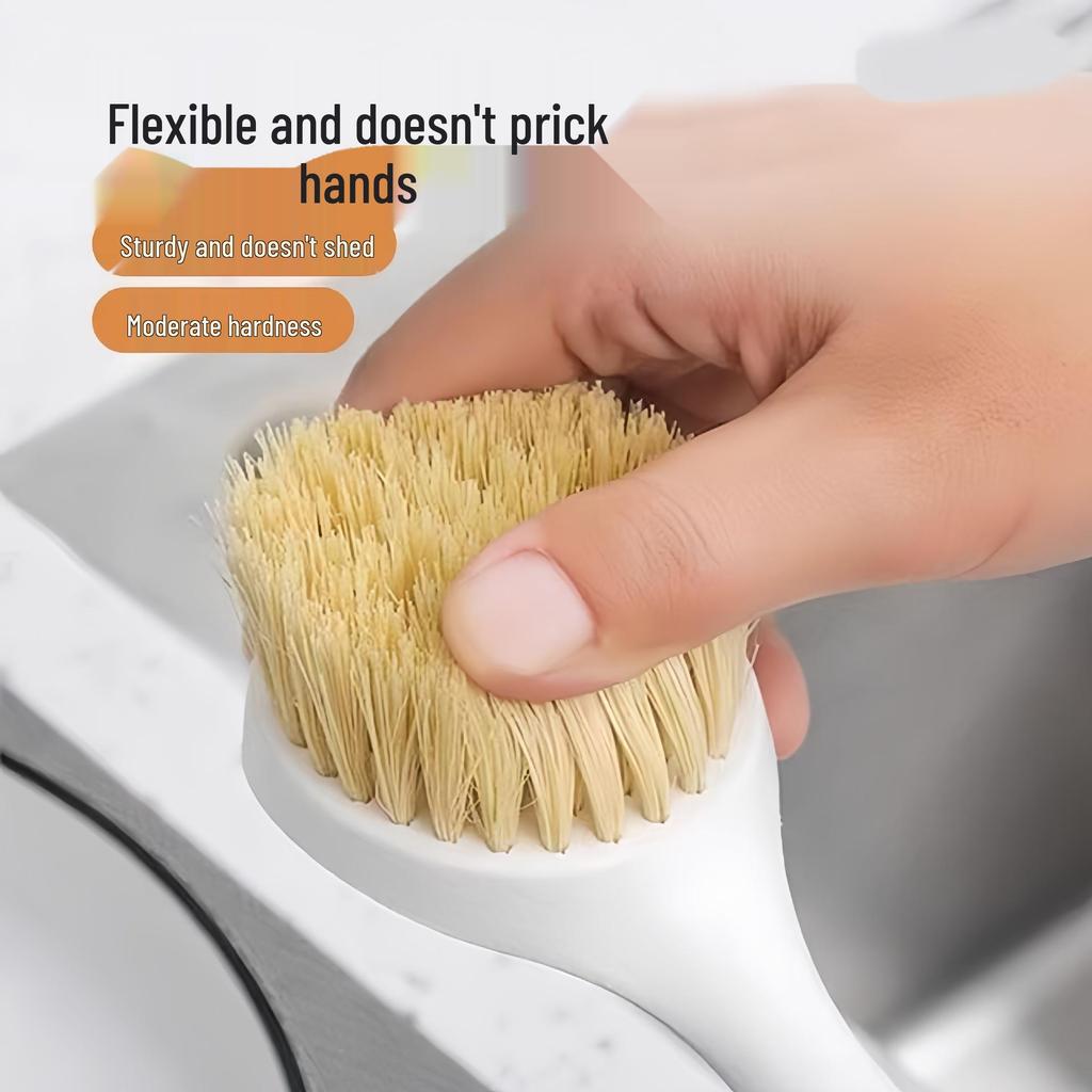 Pot and Dish Cleaning Brush with Long Handle - Non-Stick and Oil-Resistant Kitchen Brush for Descaling and Stubborn Stains.