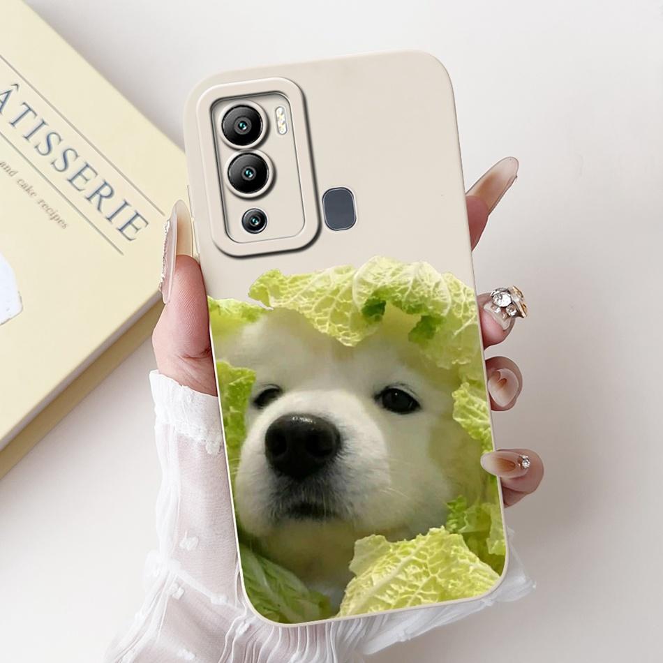 For Infinix Hot 12i Case Hot 12 Play Hot12i X665B X6816C Cute Panda Rabbit Cartoon Camera Protective Soft Silicone Phone Case