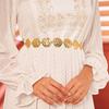 Retro Metall Damen Hüftkette Mit Geschnitztem Blumendesign Für Sommerfestival Zubehör