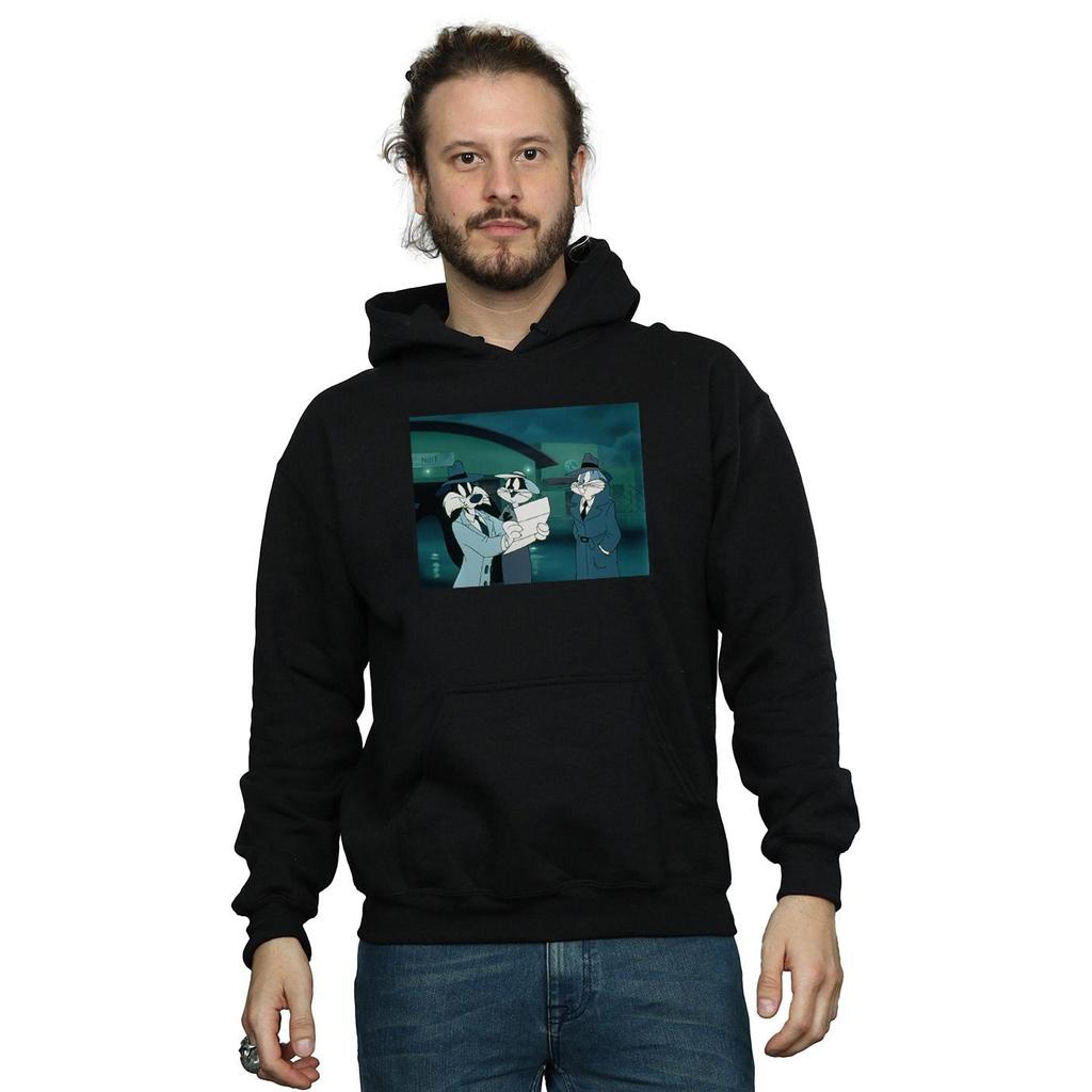 Looney Tunes Mens Bugs Bunny Sylvester Letter Hoodie
