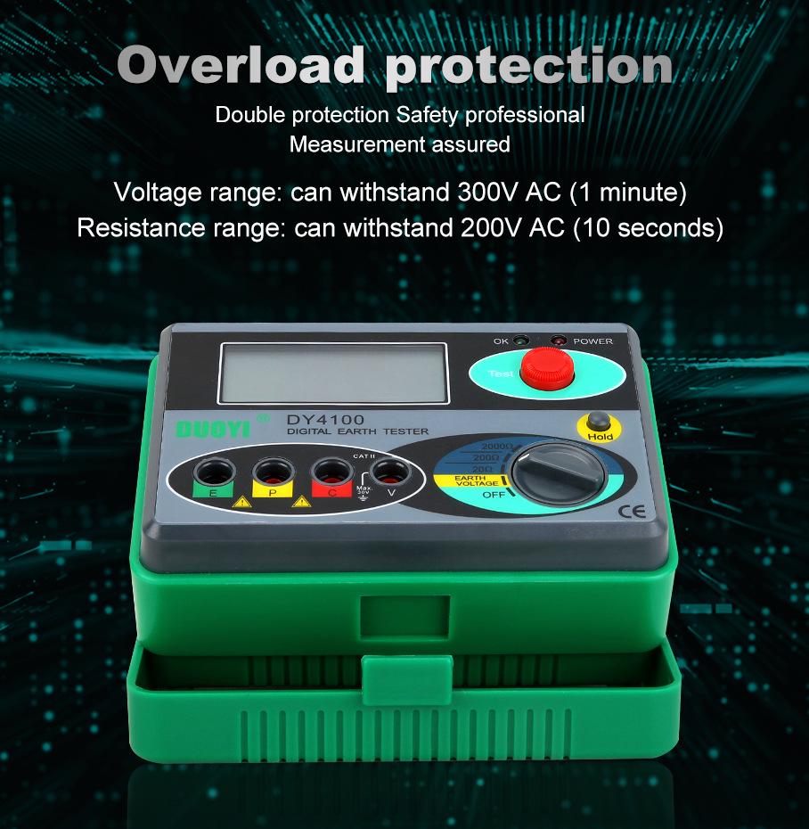 DY4100 High-Precision Digital Ground Resistance Tester for Lightning Protection