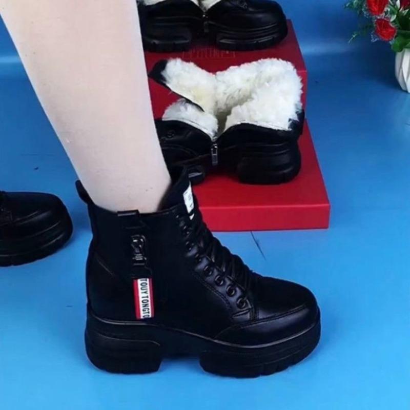 

Warm Martin boots women s plush snow boots winter plush thickened sole non-slip shoes women s short boots cotton boots 41