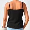 Lace-trimmed V-neck halter top Comfortable, sweet and sexy women's blouse
