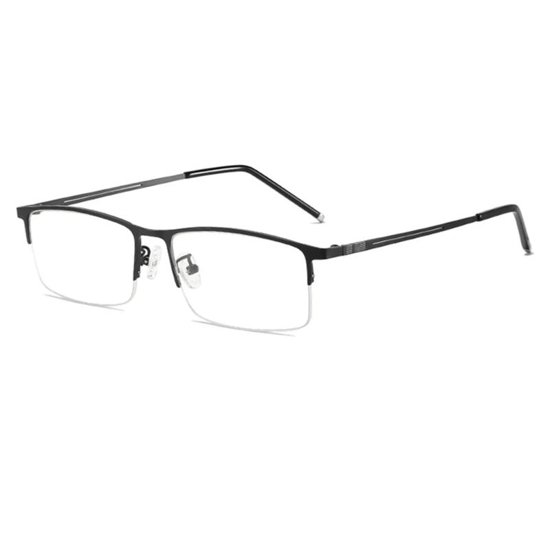 

Titanium Alloy Half Frame Square Myopia Glasses For Men Vintage Shortsighted Prescription Eyeglasses 0 -0.5 -0.75 To -6.0 Myopia -0.75