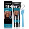 Intimate Hair Removal Cream for Men: Effective Painless Flawless Soothing Depilatory Cream for Arms Legs Chest and Pubic Area - Suitable for All Skin