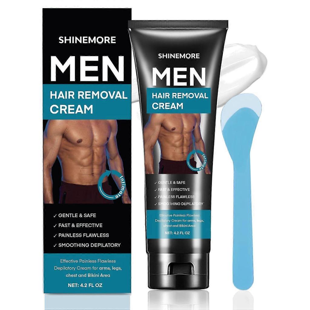Intimate Hair Removal Cream for Men: Effective Painless Flawless Soothing Depilatory Cream for Arms Legs Chest and Pubic Area - Suitable for All Skin