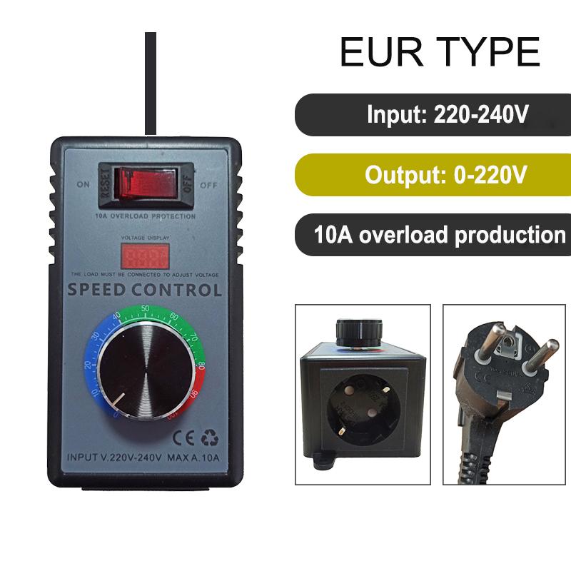 Electronic Voltage Regulator 110V or 220V AC Motor Speed Controller LED Temperature and Light Regulation US EUR UK AUS Plug