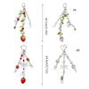Handmade Keychain Strawberry/Peach Charm Key Chain Colorful Beaded Keyring Charm