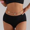 HY  Multilayer Imitated Pearl Conch/Shell Waist Chains for Women Holiday Lady Seabeach Body Chain Accessories Fashion Jewelry