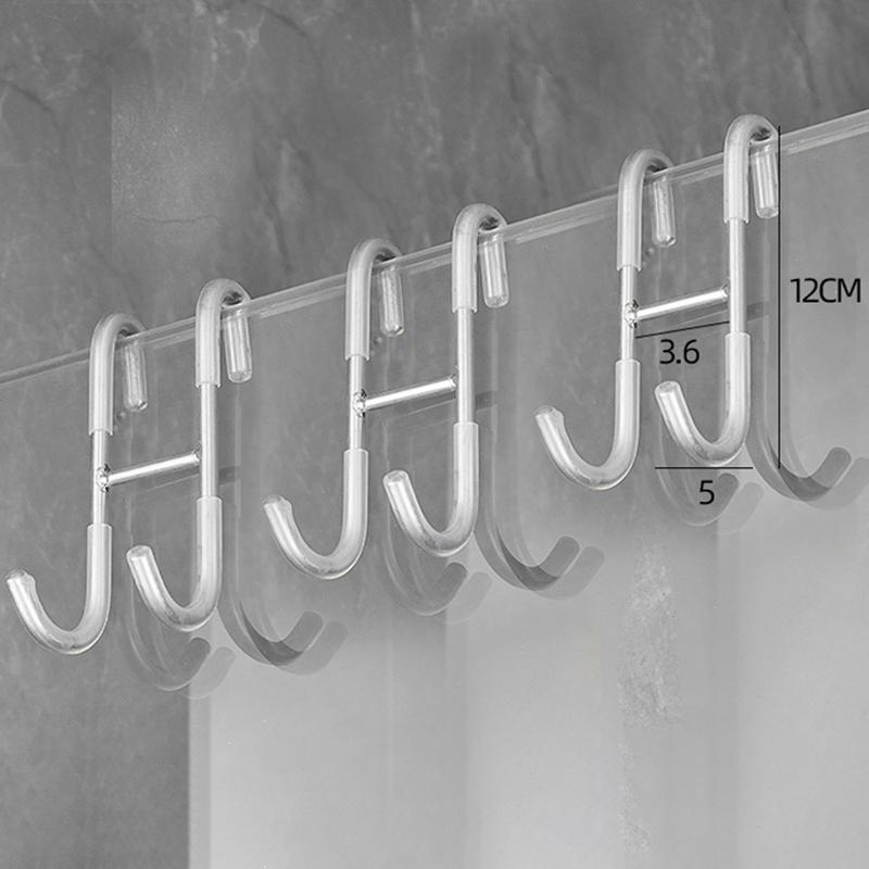 

Shower Door Hook Over Glass Door Kitchen Cabinet Door Back Type Storage Hanger304 Stainless Steel Hook Free Punching Bathroom
