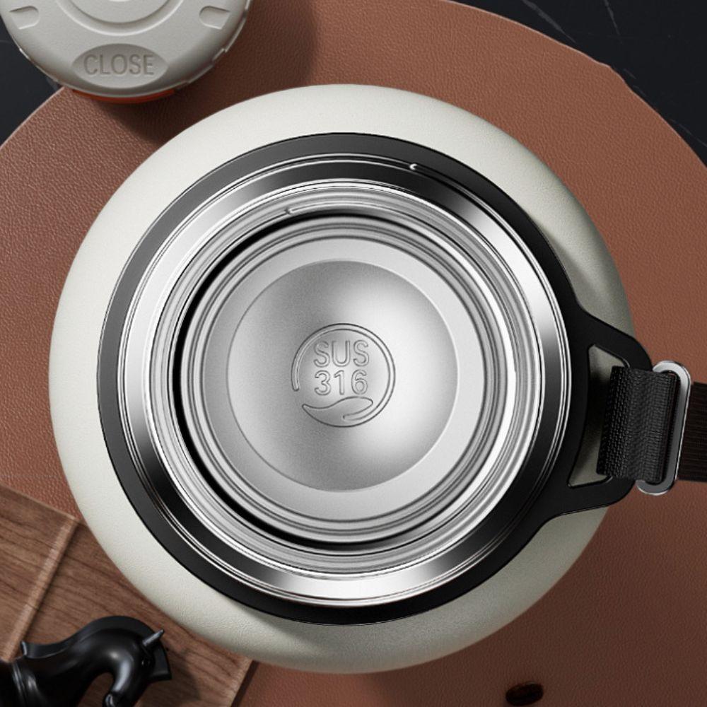 Stainless Steel Travel Mug with Filter Thermal Cup Sports Kettle Flower Pattern Thermos Bottle  Car