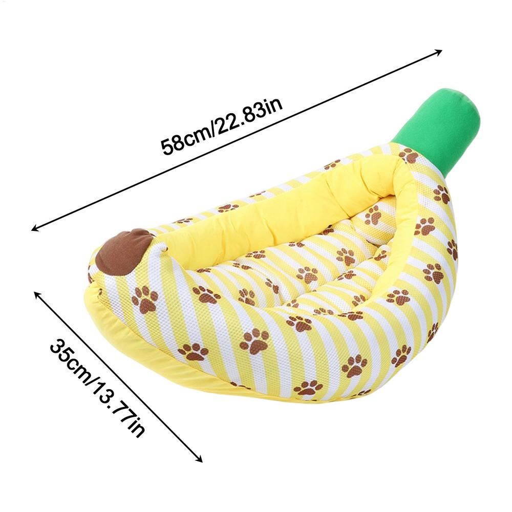 Pet Bed Banana Shaped Dog Bed Breathable Plush Cozy And Soft Puppy Cushion Pet Nesting Bed For Small Medium Dog Pet Supplies