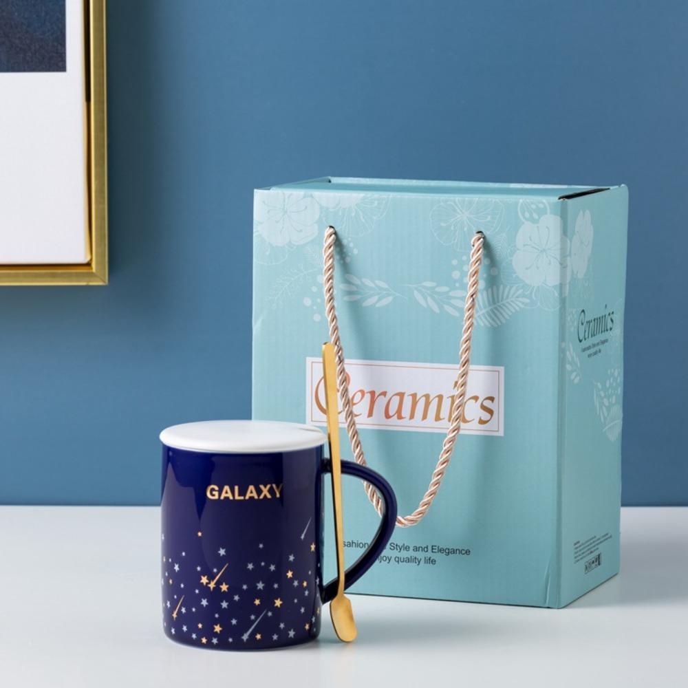 Xingyue Europäischer Ins einfacher geprägter Linien Kaffeetasse Keramiktasse Bürotasse Geschäftsgeschenk