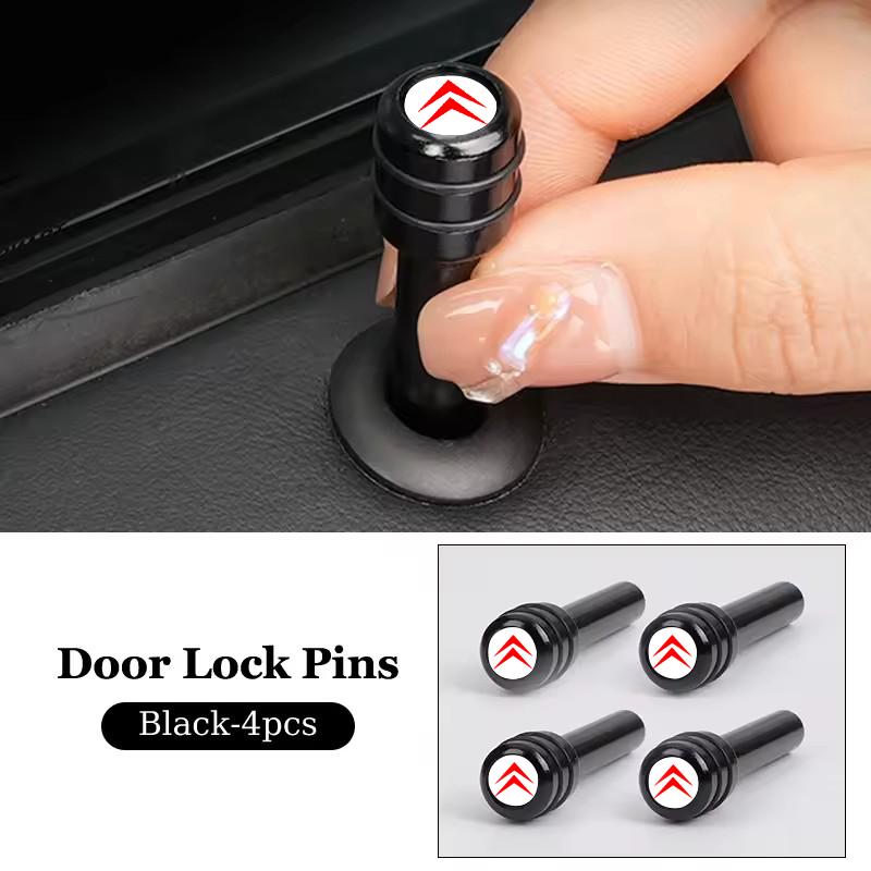 2/4pcs Aluminum Alloy Car Styling Door Security Lock Pins Rods Knobs for Citroen C3 C4 C5 Berlingo Aircross Auto Accessories HT6